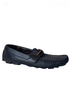 Robert Graham Hart II RGS5100II Mens Black Leather Slip On Casual Loafers Size 8